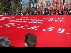 Знамя Победы встретили в Белгороде