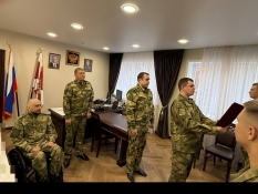 Герой России Вячеслав Воробьев на присяге росгвардейцев