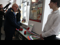 Ветеран Белгородского отделения «БОЕВОГО БРАТСТВА» принял участие в торжественном открытии уголка, посвященного героям СВО